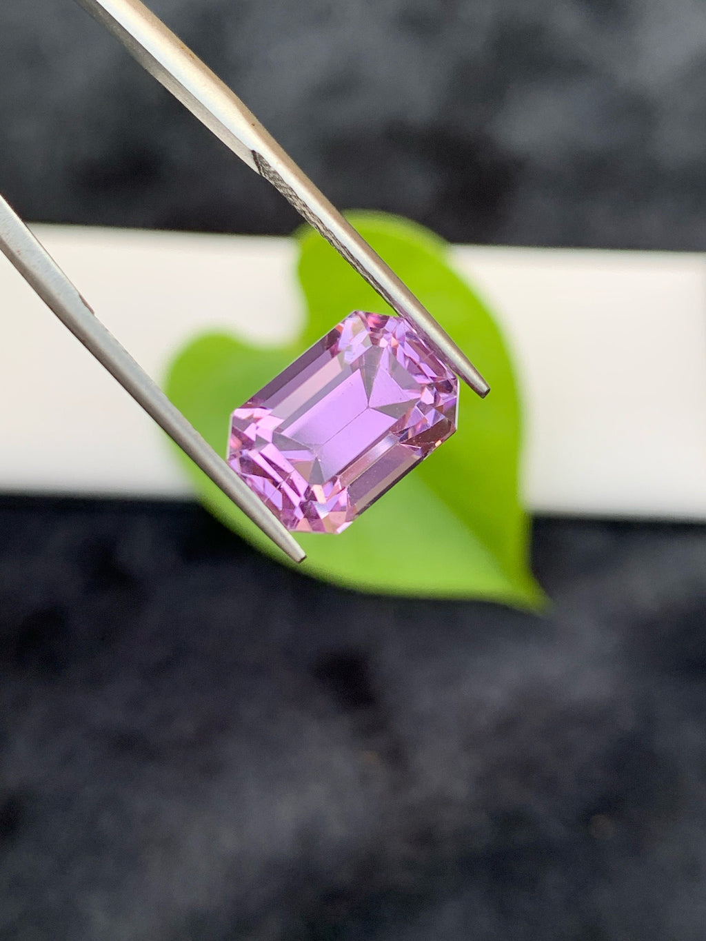 Violet Pink Kunzite Gemstone: 7.30 CT Emerald Cut, Afghanistan Origin