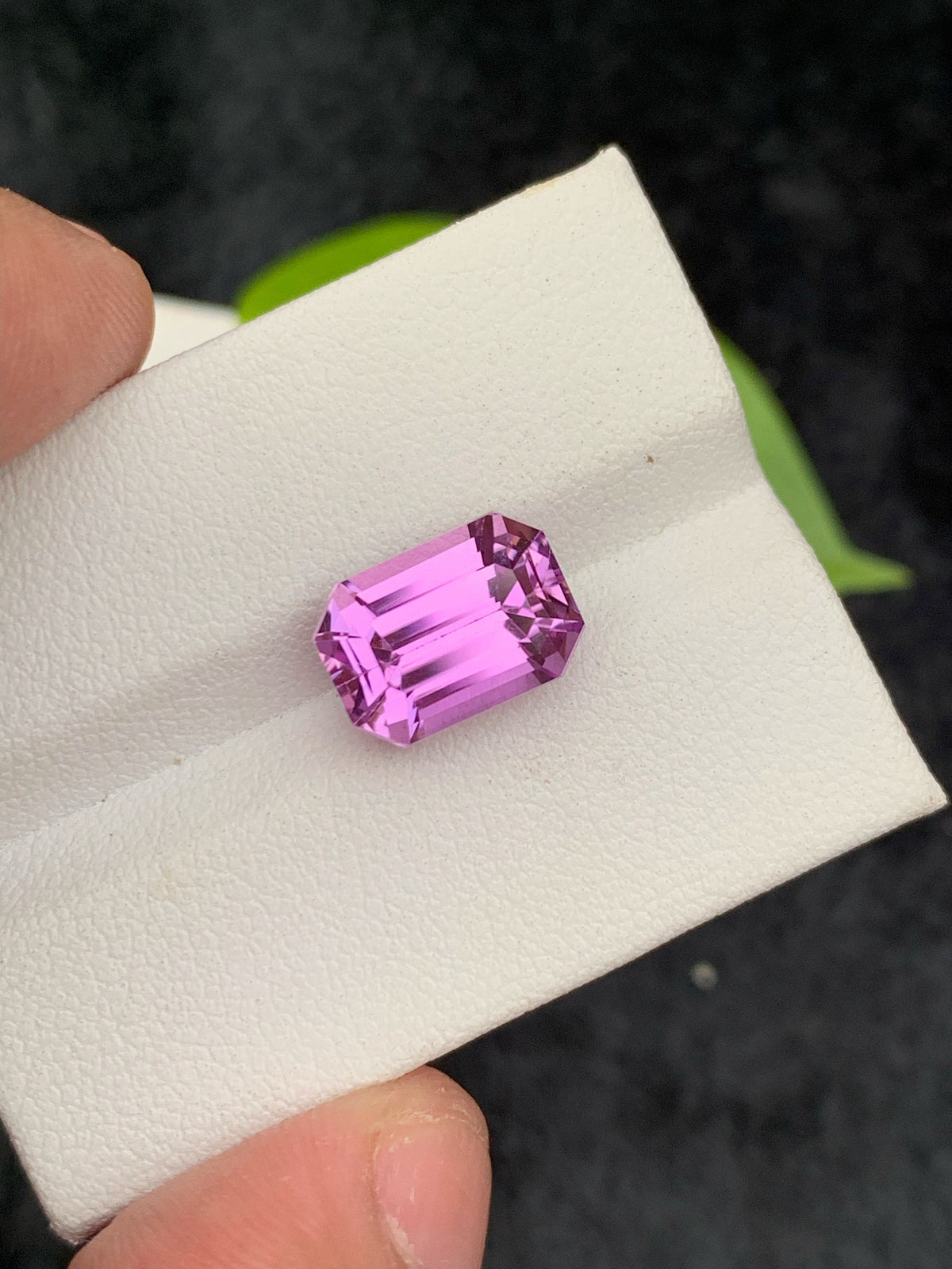 Deep Pink Kunzite Gemstone: 5.55 CT Emerald Cut Spodumene