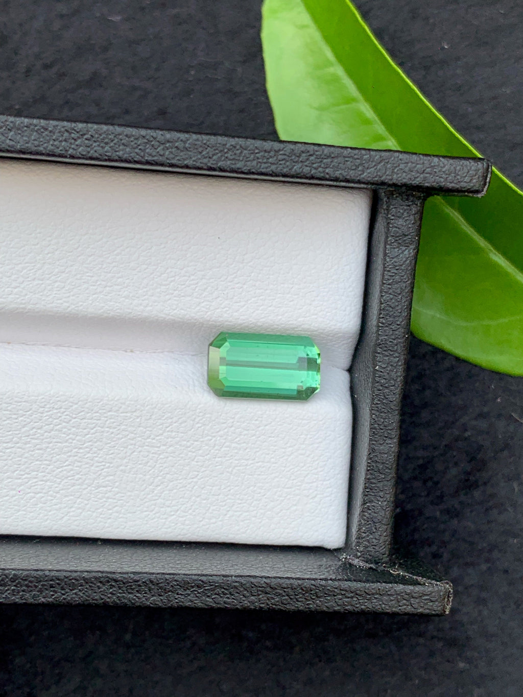 Emerald Cut Bluish Green Tourmaline Gemstone: Natural Loose Stone, 2.25 CT