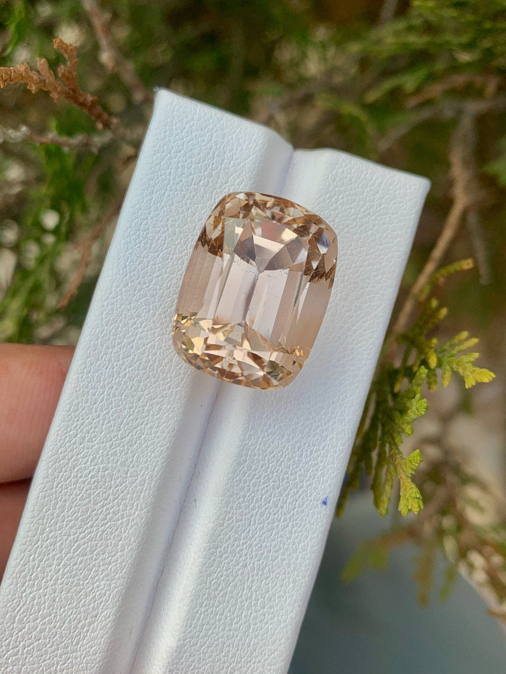 Natural Golden Topaz Gemstone: 37.80CT Faceted Cushion Cut