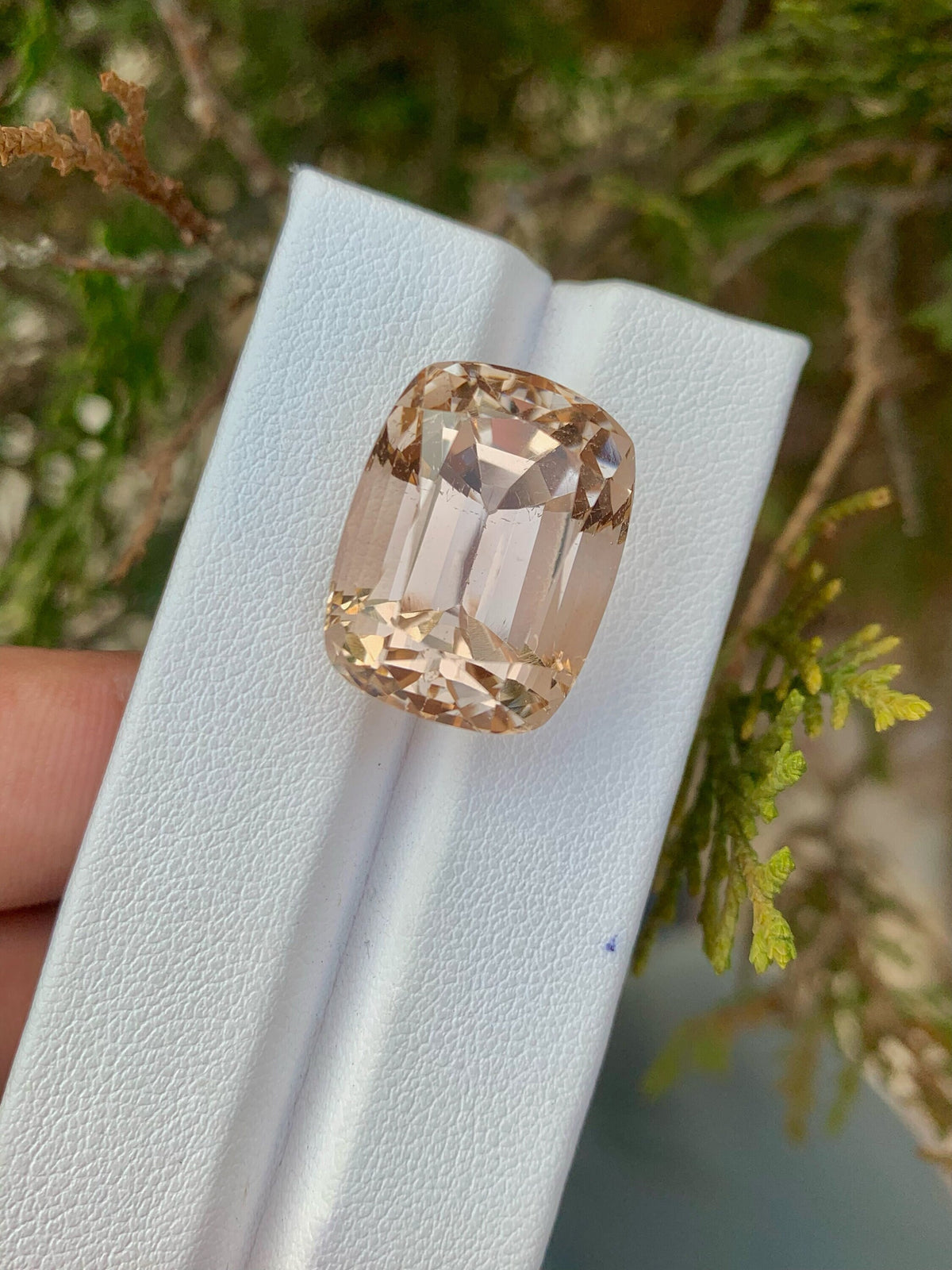 Natural Golden Topaz Gemstone: 37.80CT Faceted Cushion Cut