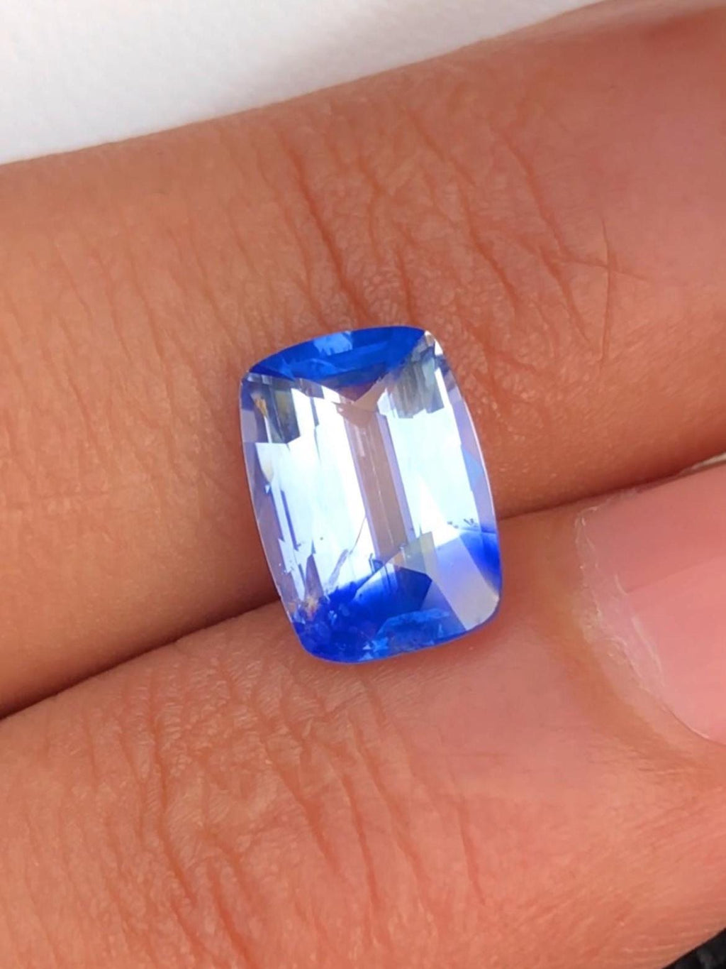 Bi-Color Blue Sapphire 2.70ct Cushion Cut – Sri Lanka