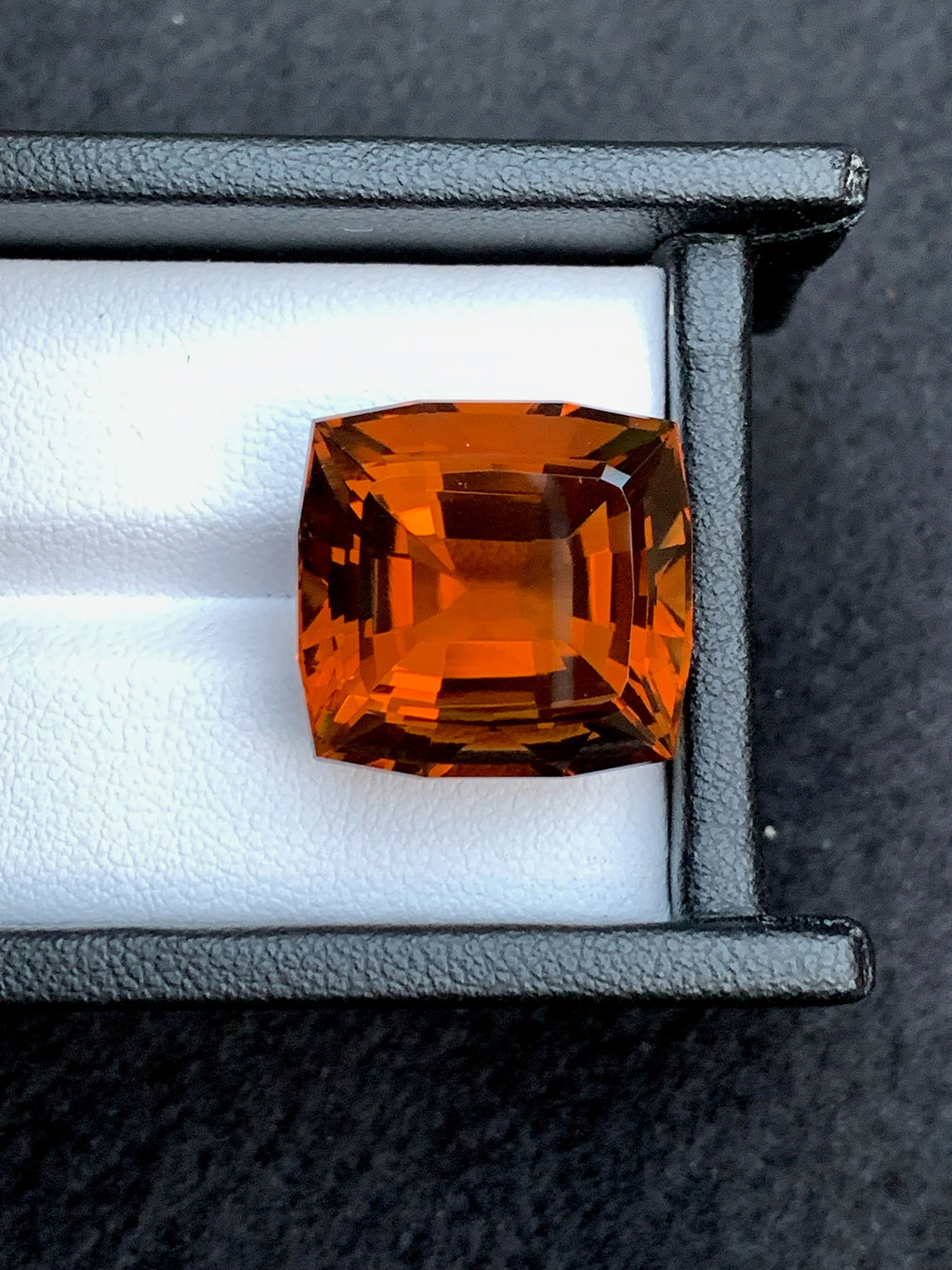 Natural Madeira Citrine Gemstone: Vintage Princess Cut, November Birthstone (25.50 Carat)