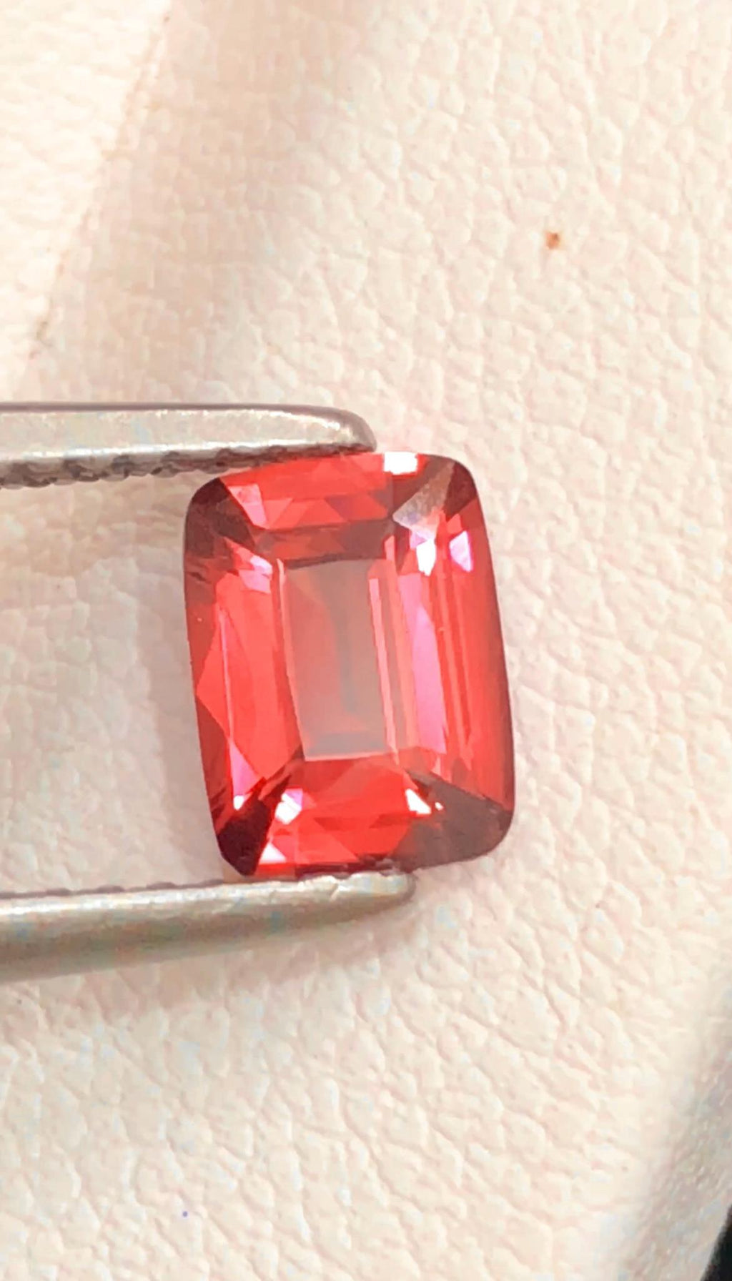 Vivid Padparadscha Sapphire 1.09 ct Cushion Cut , Certified Vivid Orange-Pink