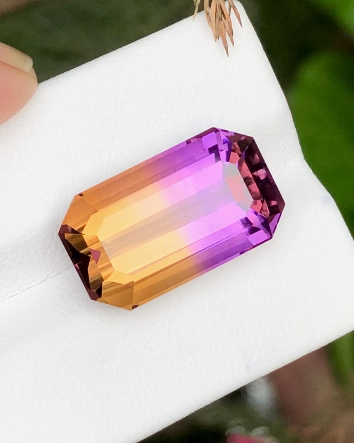 Ametrine 16.90 ct Emerald Cut • Bi-Color Gemstone from Bolivia