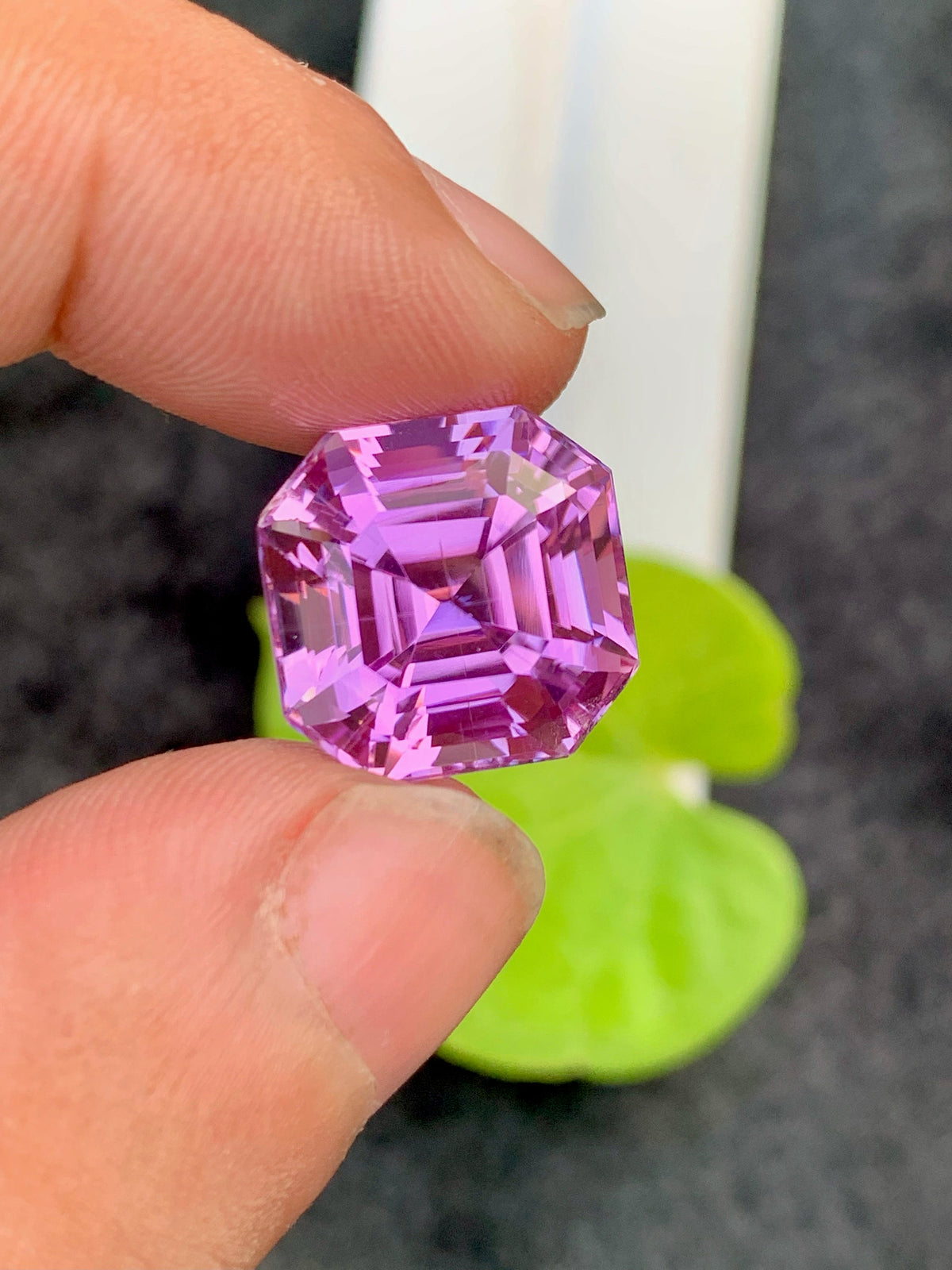 Deep Pink Kunzite Gemstone: 16.70 CT Flawless Ascher Cut