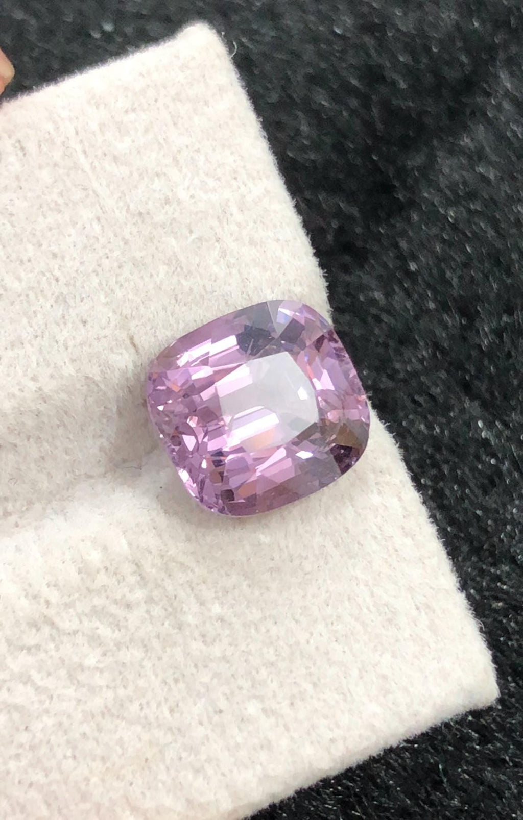 Purplish Pink Spinel Gemstone: 4.14 Ct Cushion Cut From Tanzania