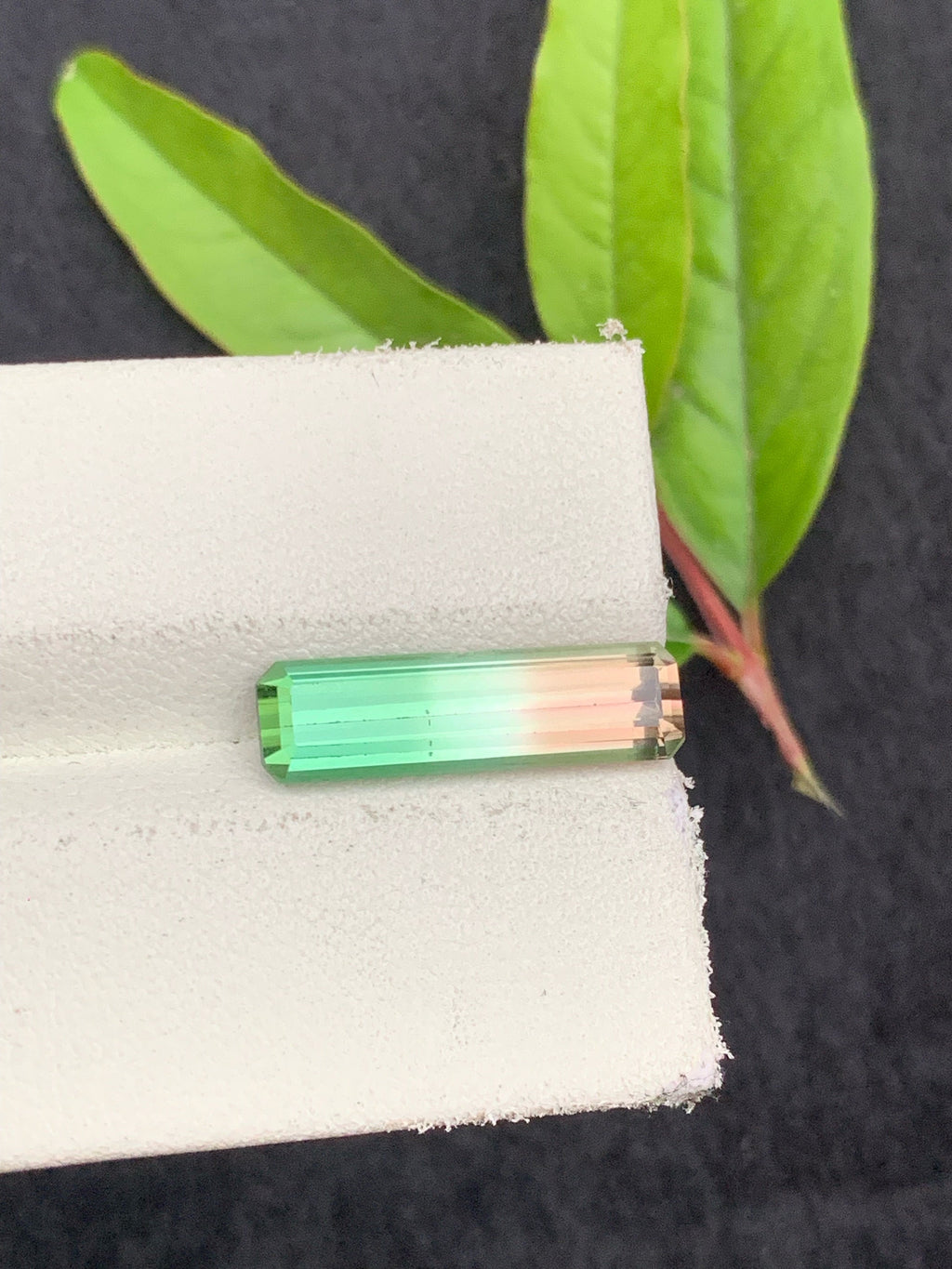 4.05 CT Emerald Cut Watermelon Tourmaline Gemstone: Bi-Color Jewelry Making Stone