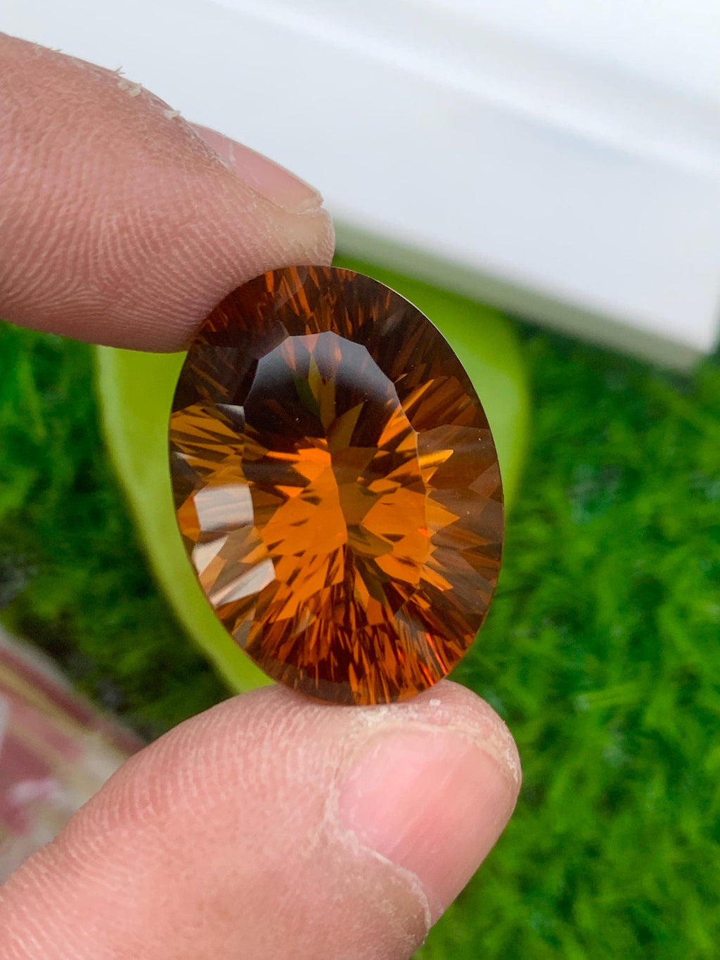 Orange Citrine Gemstone: 29.20 Carat Round Cushion Cut, November Birthstone