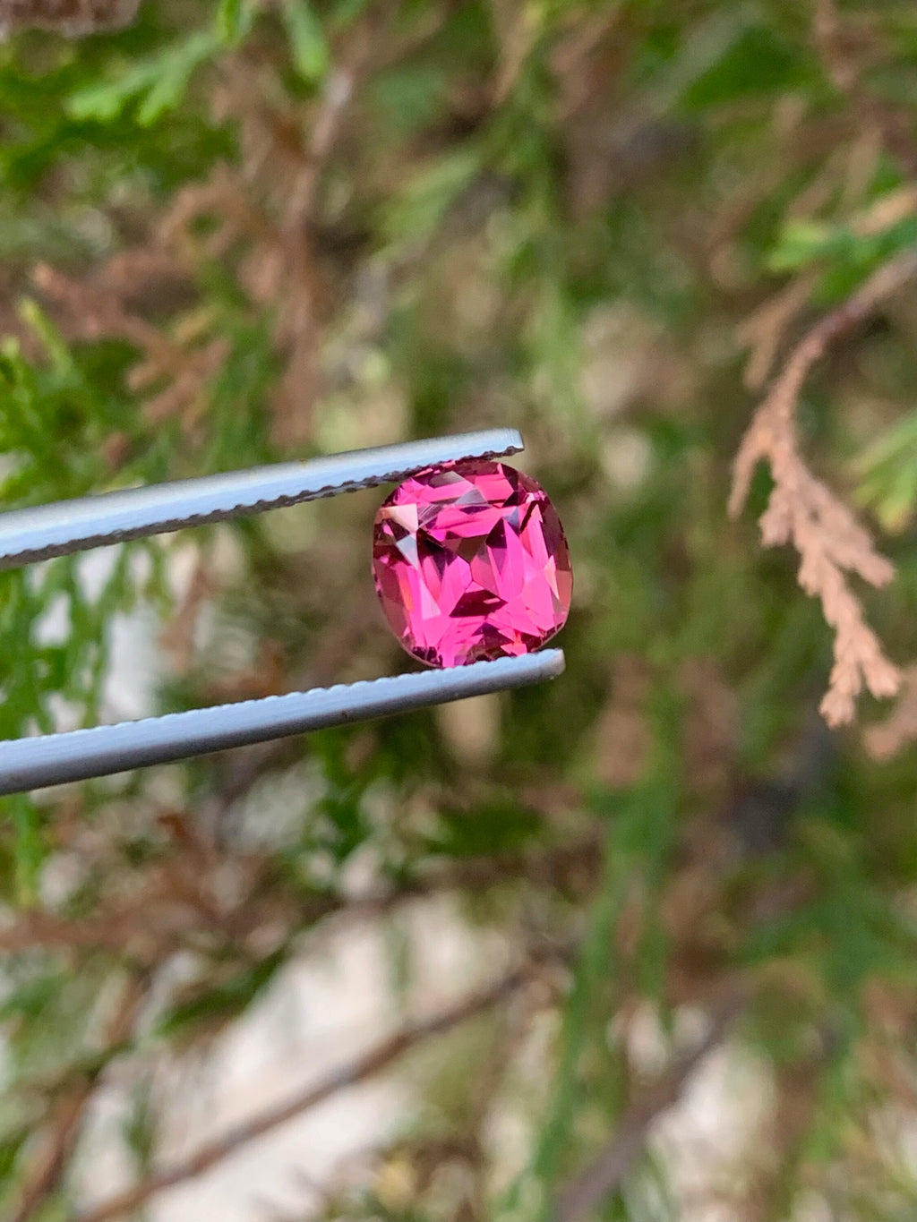 Pink Tourmaline Gemstone: 2.80 CT Faceted Cushion Cut, October Birthstone