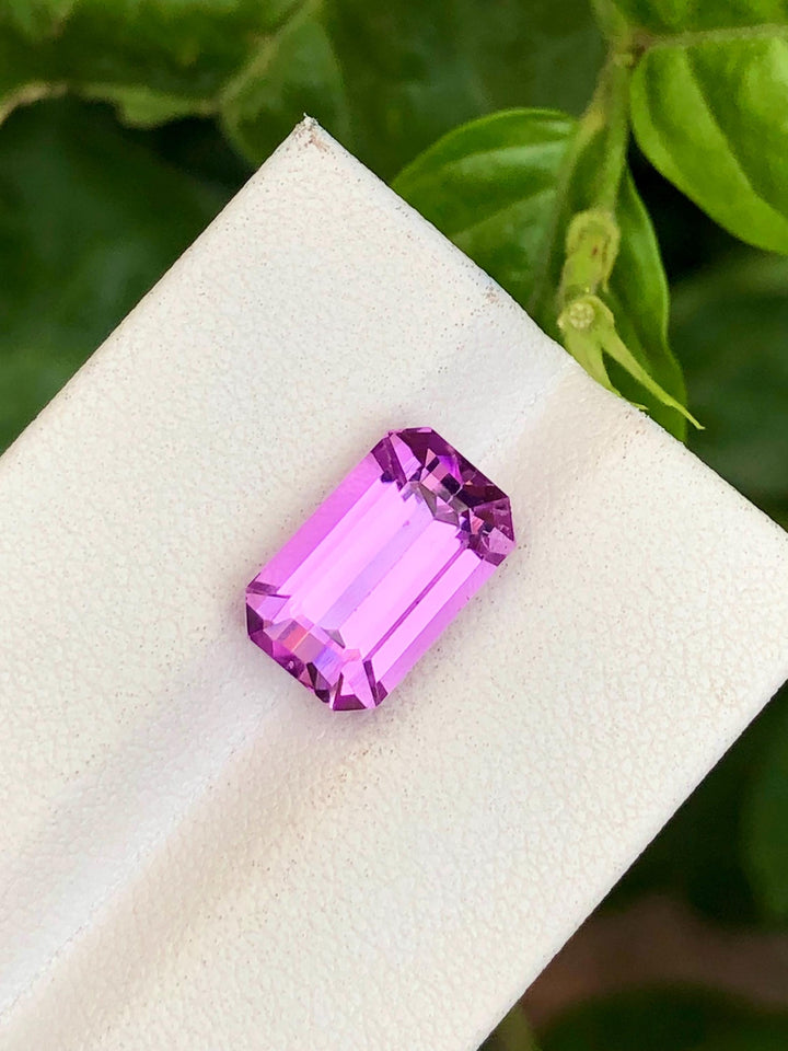 Kunzite Elongated Emerald Cut 6.25ct Loose Gemstone Afghanistan