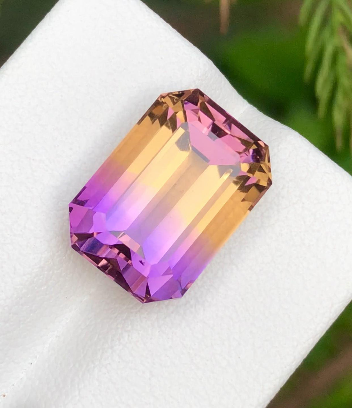 Ametrine 10.80 ct Emerald Cut • Bi-Color Gemstone from Bolivia