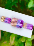 Ametrine Pixel Cut Gemstone Set – Trio from Brazil (Total 31.60ct)