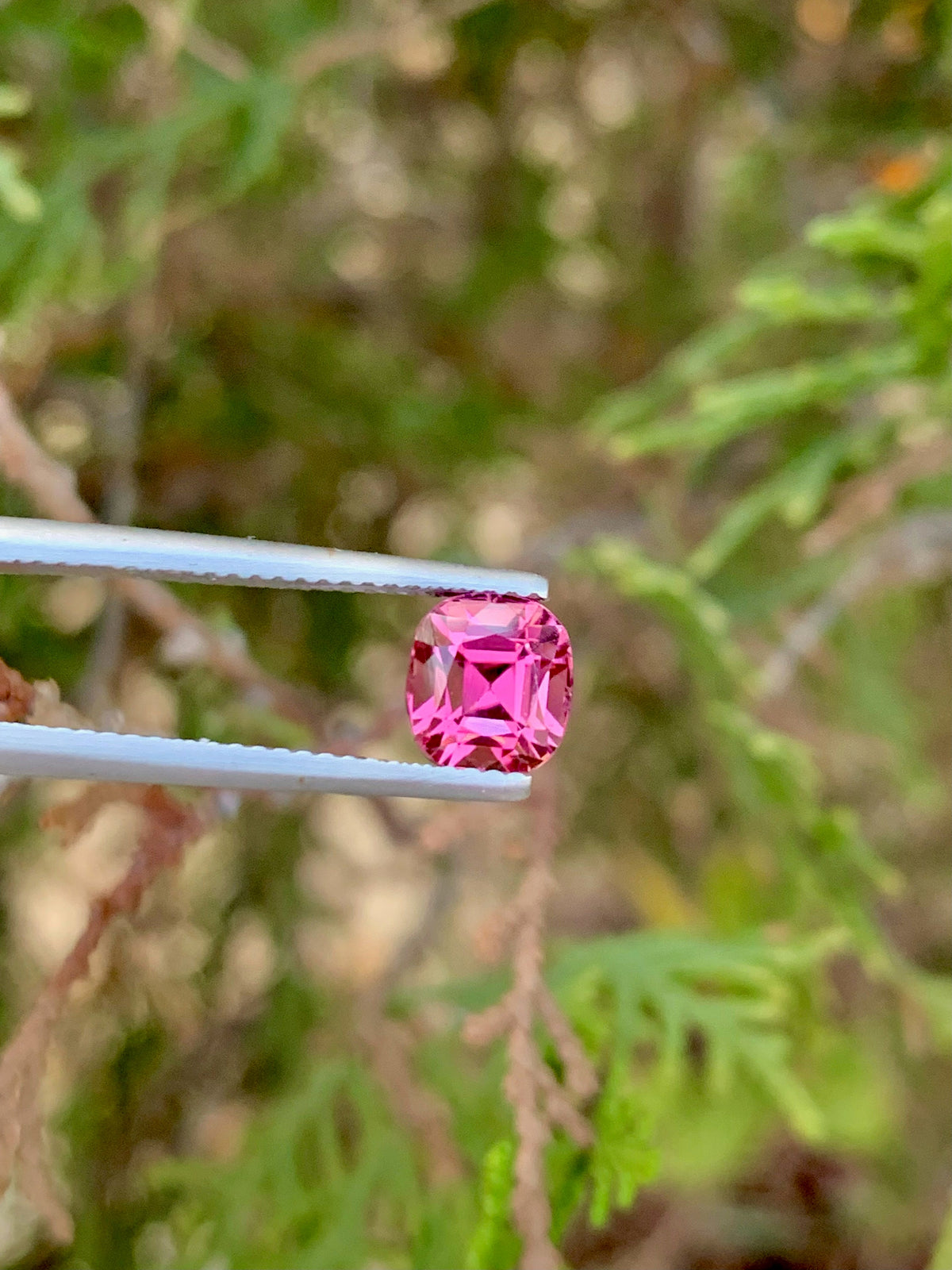 1.75CT Pink Tourmaline Gemstone: Cushion Cut, Afghan Origin