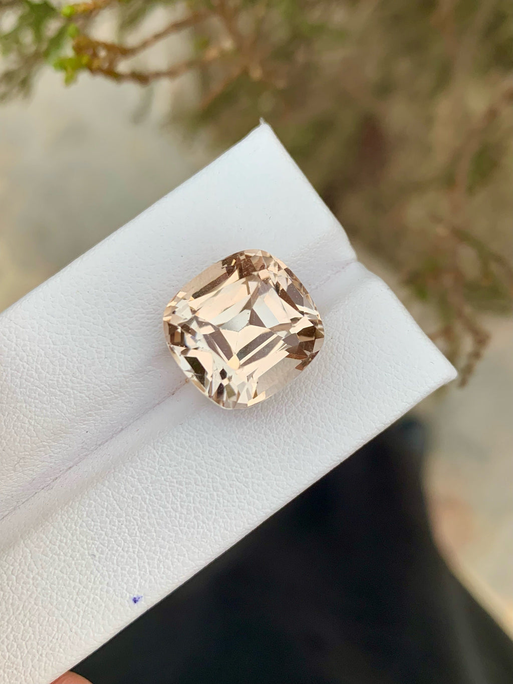 Unheated Imperial Topaz Gemstone: 17.25 CT Natural Yellow Cushion Cut Stone