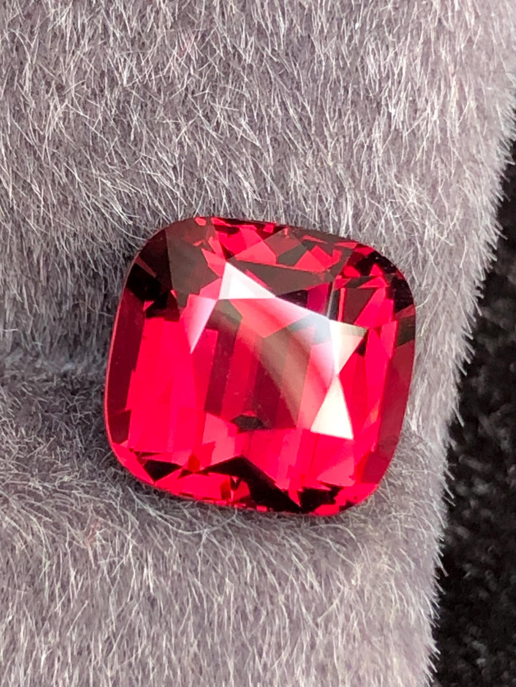 Rhodolite Garnet 3.80ct Cushion Cut - Reddish Gem from Tanzania