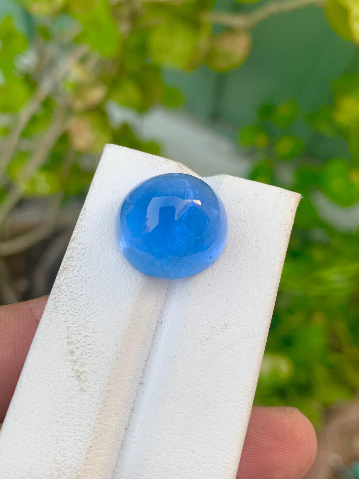 Santa Maria Aquamarine Cabochon: Deep Blue Gemstone, 22.60 CT