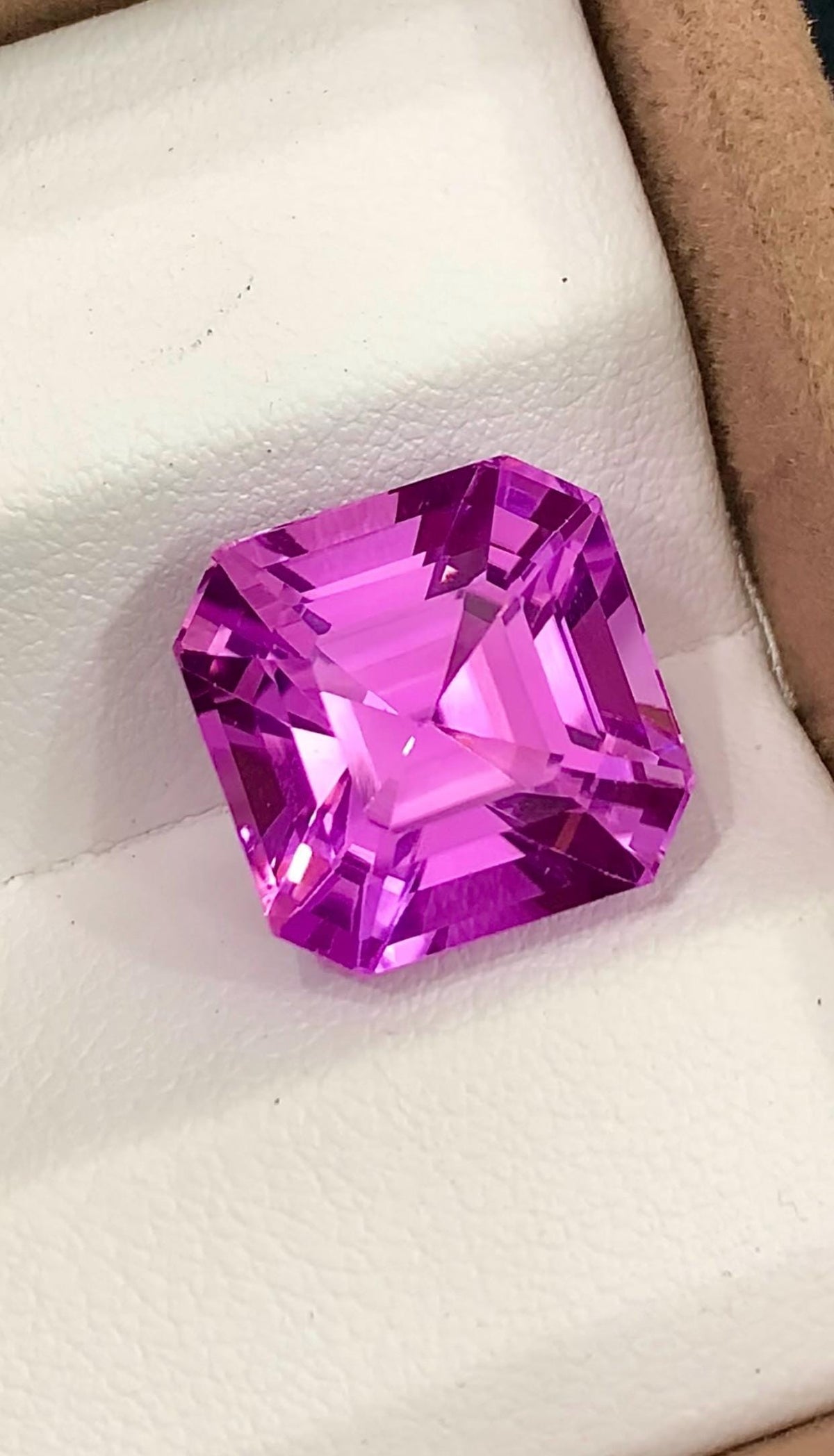 Pink Kunzite 17.65ct Asscher Cut – Precision Step Cut Gemstone from Afghanistan