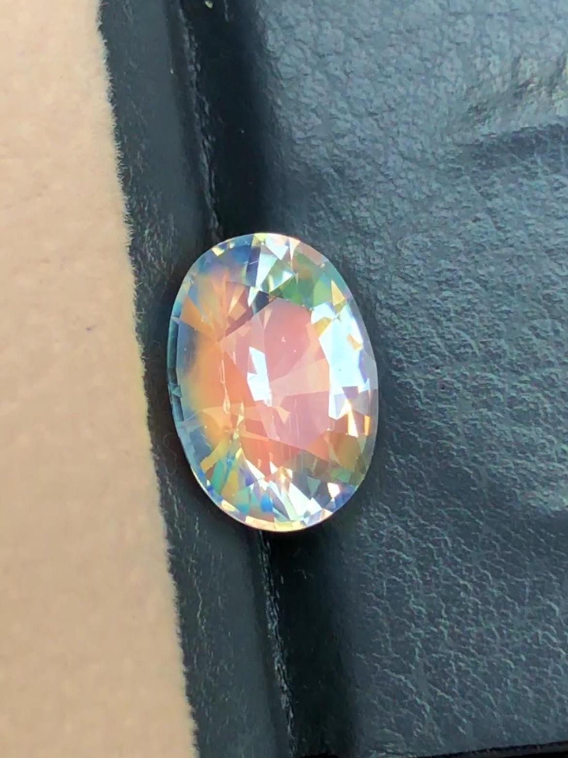 Rainbow Moonstone 3.02ct Oval Faceted Cut – Madagascar