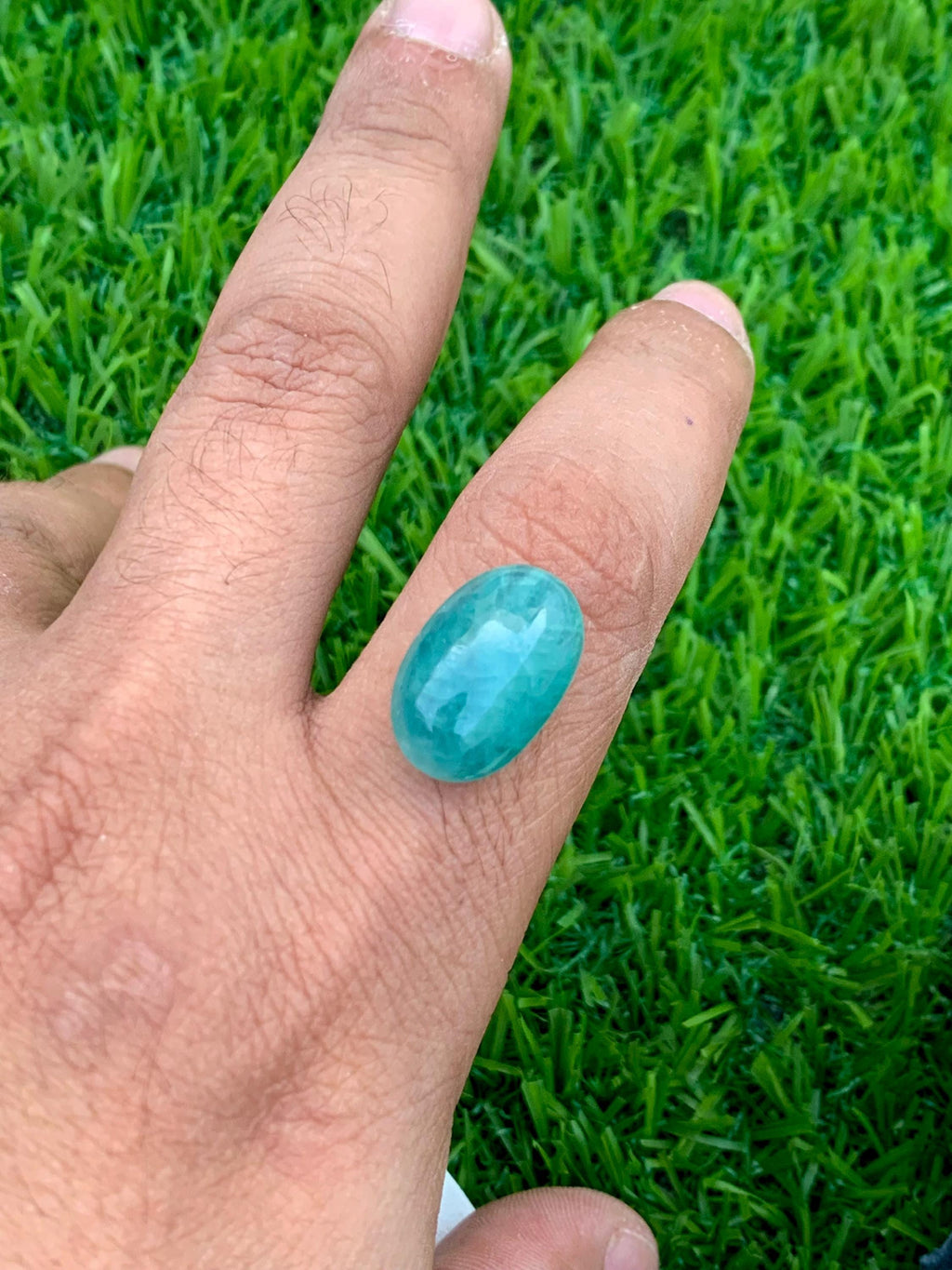 Grandidierite Gemstone Cabochon: Rare Bluish-Green Jewelry Stone, 11.60 CT