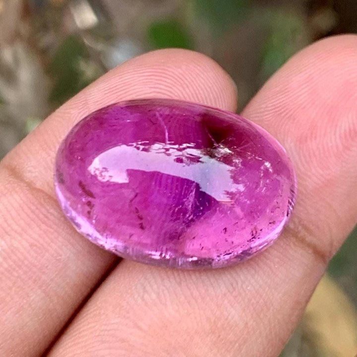 Pink Kunzite 36.55ct Cabochon Loose Gemstone – Pastel Transparent Afghan Spodumene