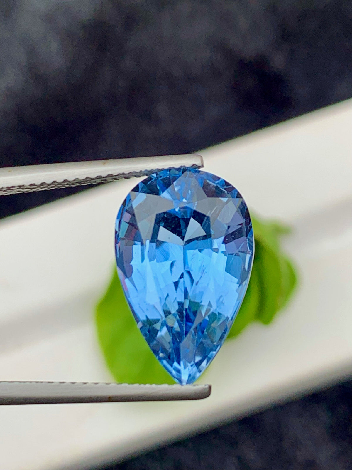 Natural Santa Maria Aquamarine Gemstone: 7.15 CT Pear Cut Stone