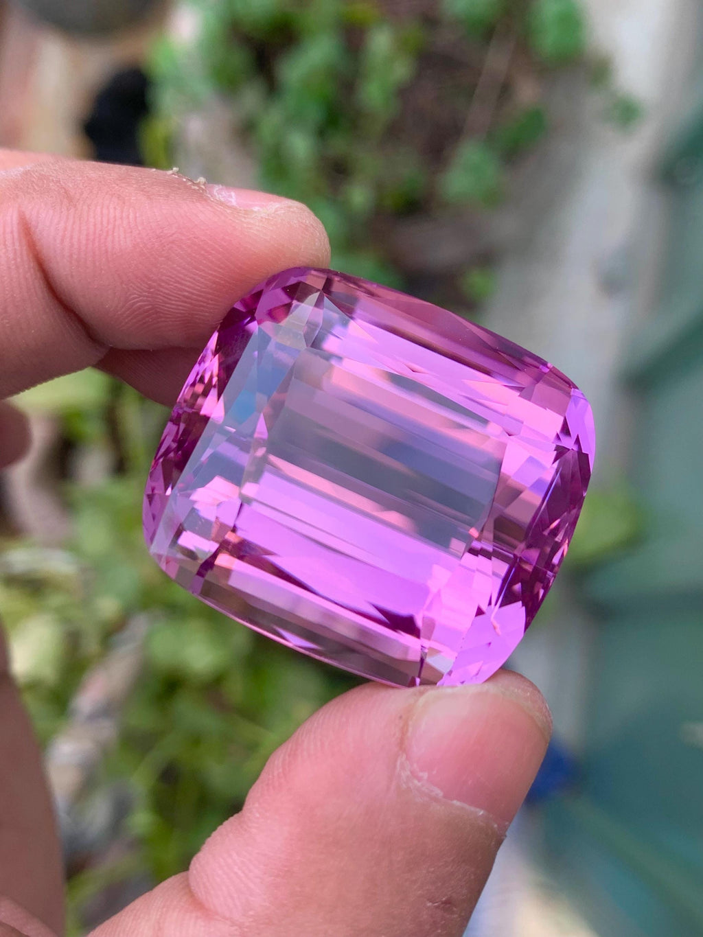 Pink Kunzite Gemstone: 223.30 CT Faceted Cushion Cut