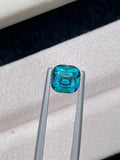Lagoon Blue Tourmaline Stone: 1.85 CT Faceted Cushion Gemstone