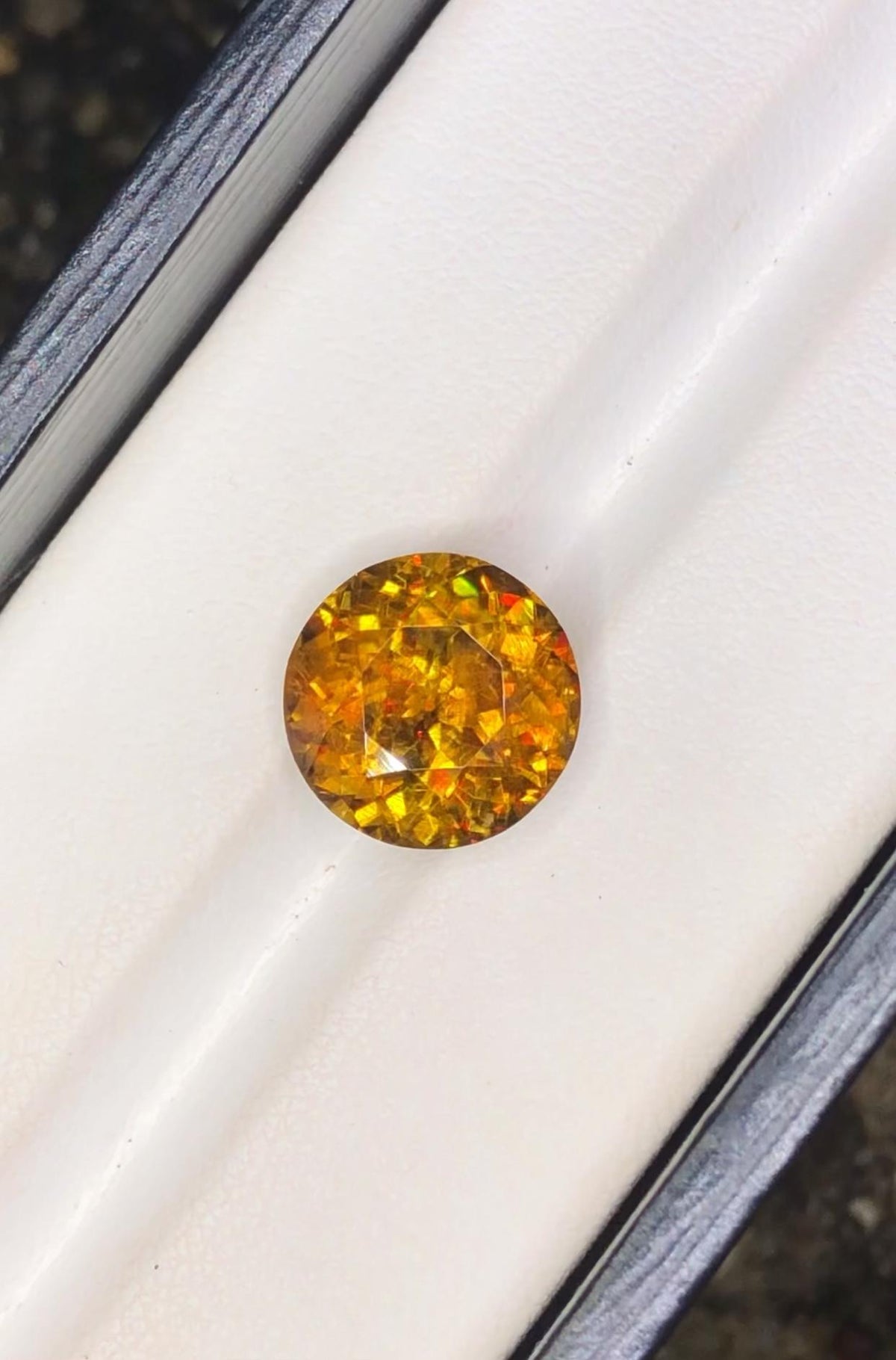 3.60 ct Full Fire Sphene Gemstone: Natural Titanite, August Birthstone