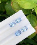 Aquamarine Set 4.50ct Oval Cut Gemstones from Skardu Pakistan – Matching 4-Piece Lot