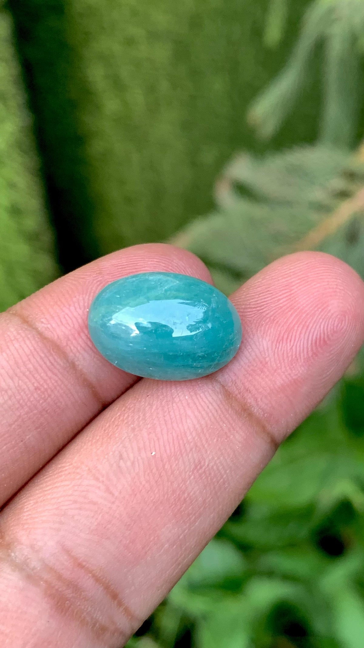 Grandidierite Gemstone Cabochon: Bluish Green, Rare Madagascar Stone, 11.50 Carats