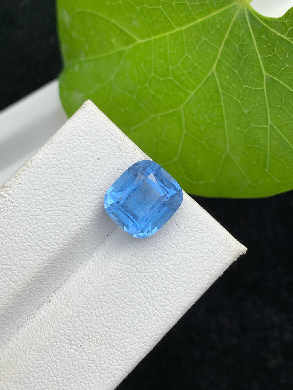 Santa Maria Aquamarine Gemstone: 4.45 CT Deep Blue Cushion Cut