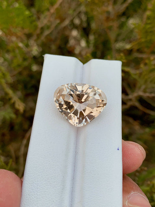 22.20 CT Unheated Imperial Topaz Gemstone: Fancy Trillion Cut