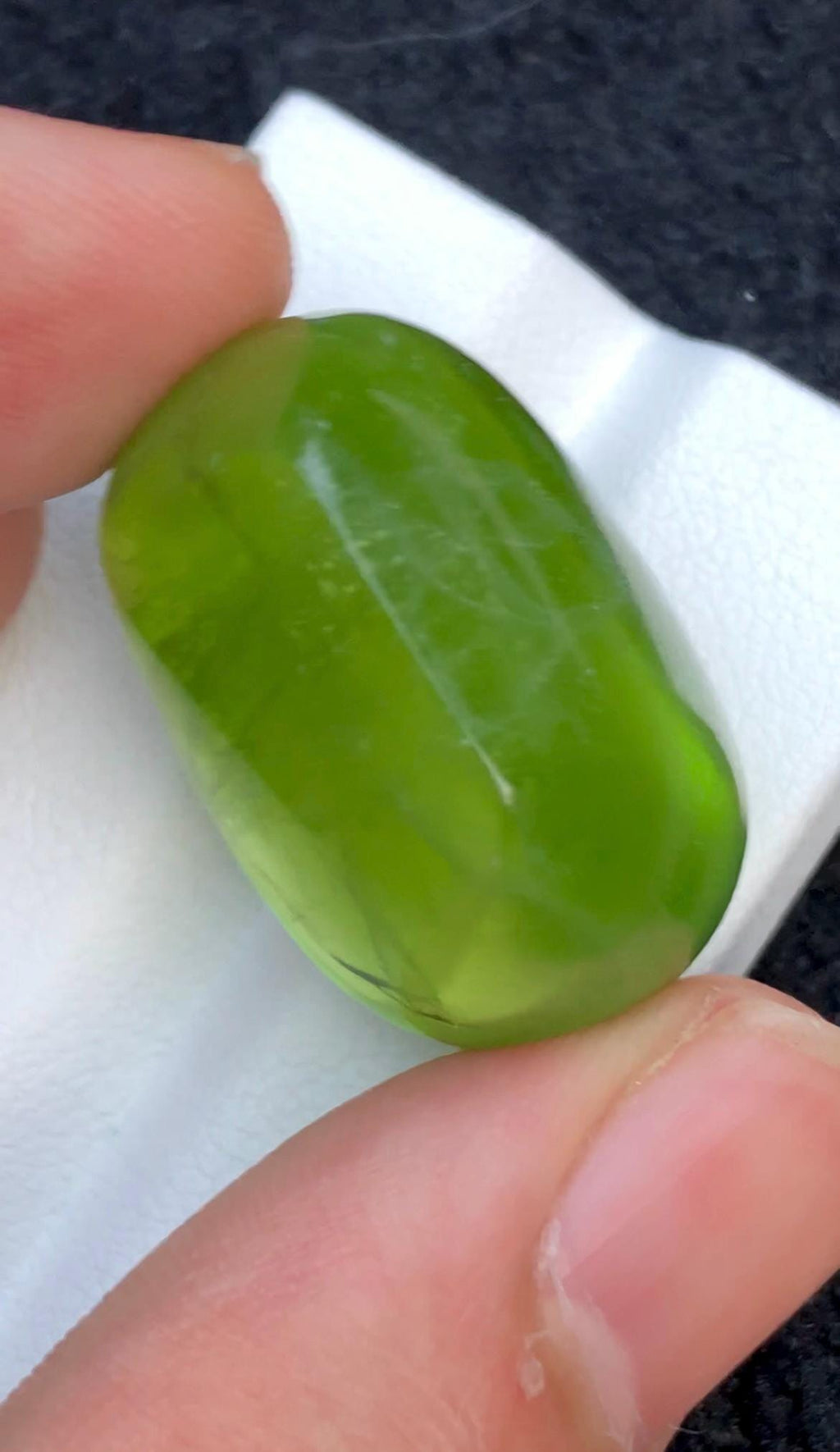 Green Peridot 66.10 ct Cabochon Gemstone from Pakistan