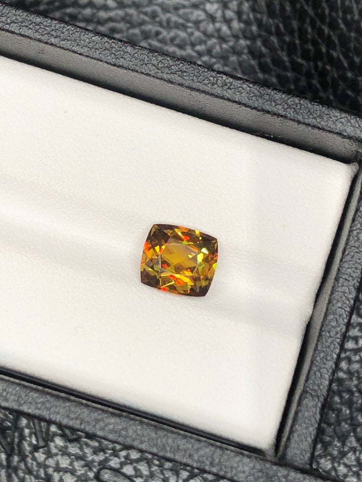 Cushion Cut Sphene Gemstone: 2.30 CT Natural Titanite Stone