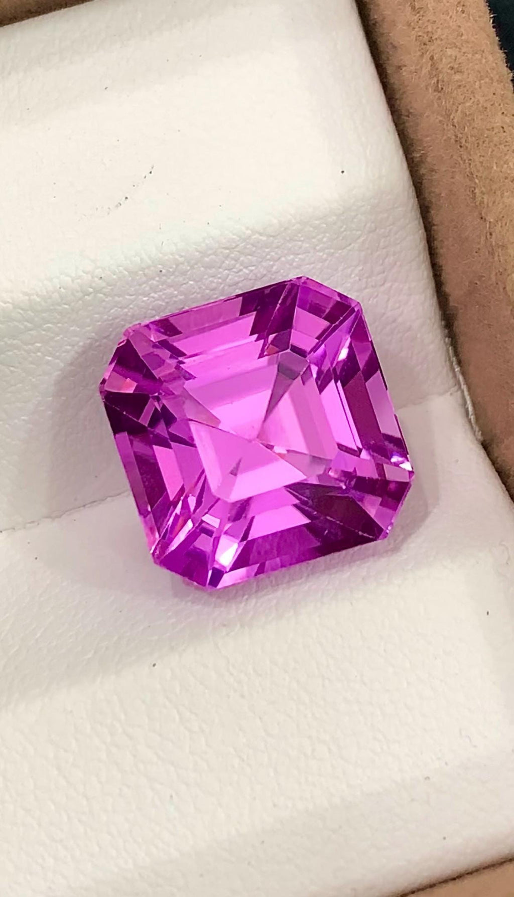 Pink Kunzite 17.65ct Asscher Cut – Precision Step Cut Gemstone from Afghanistan