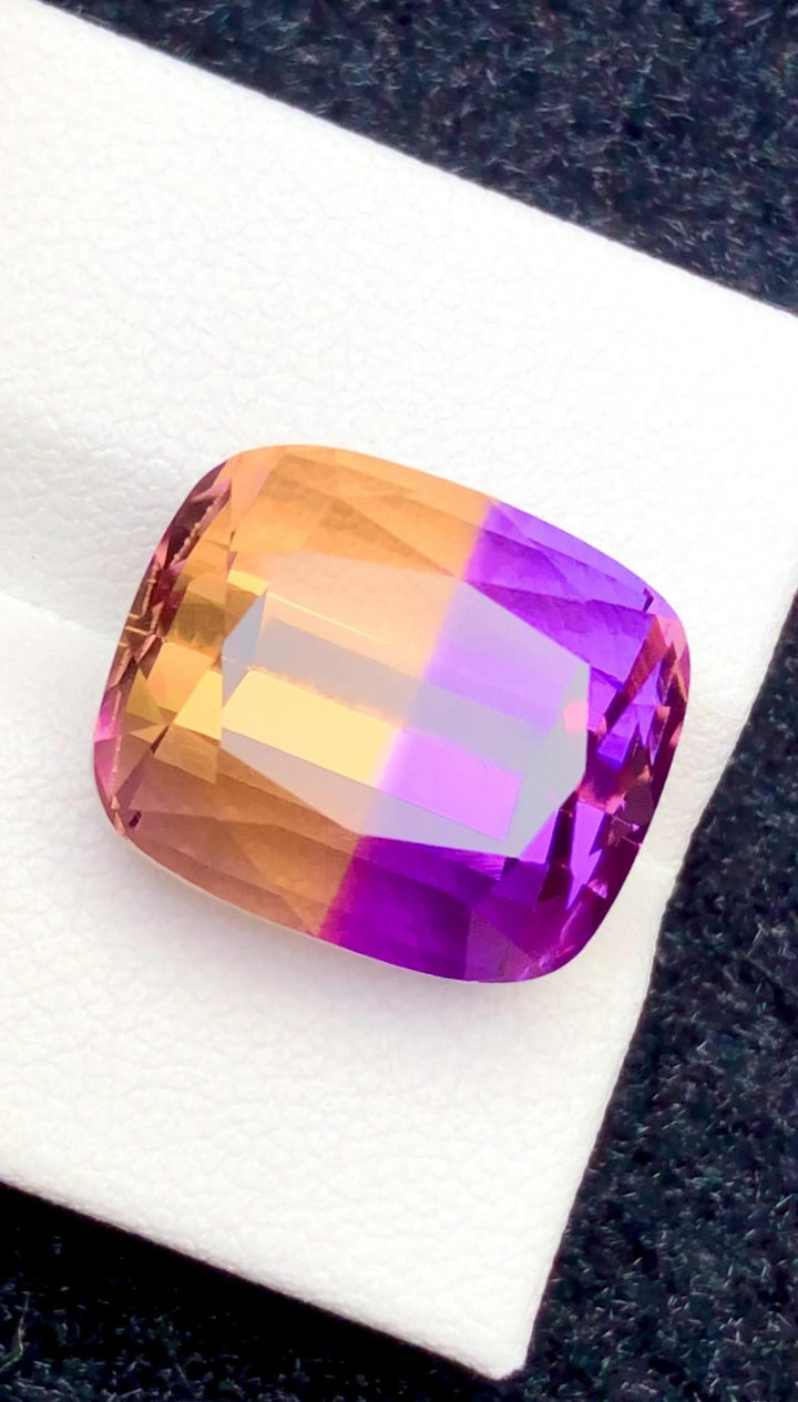 Bi-Color Ametrine 15ct Cushion Cut – Gemstone from Brazil