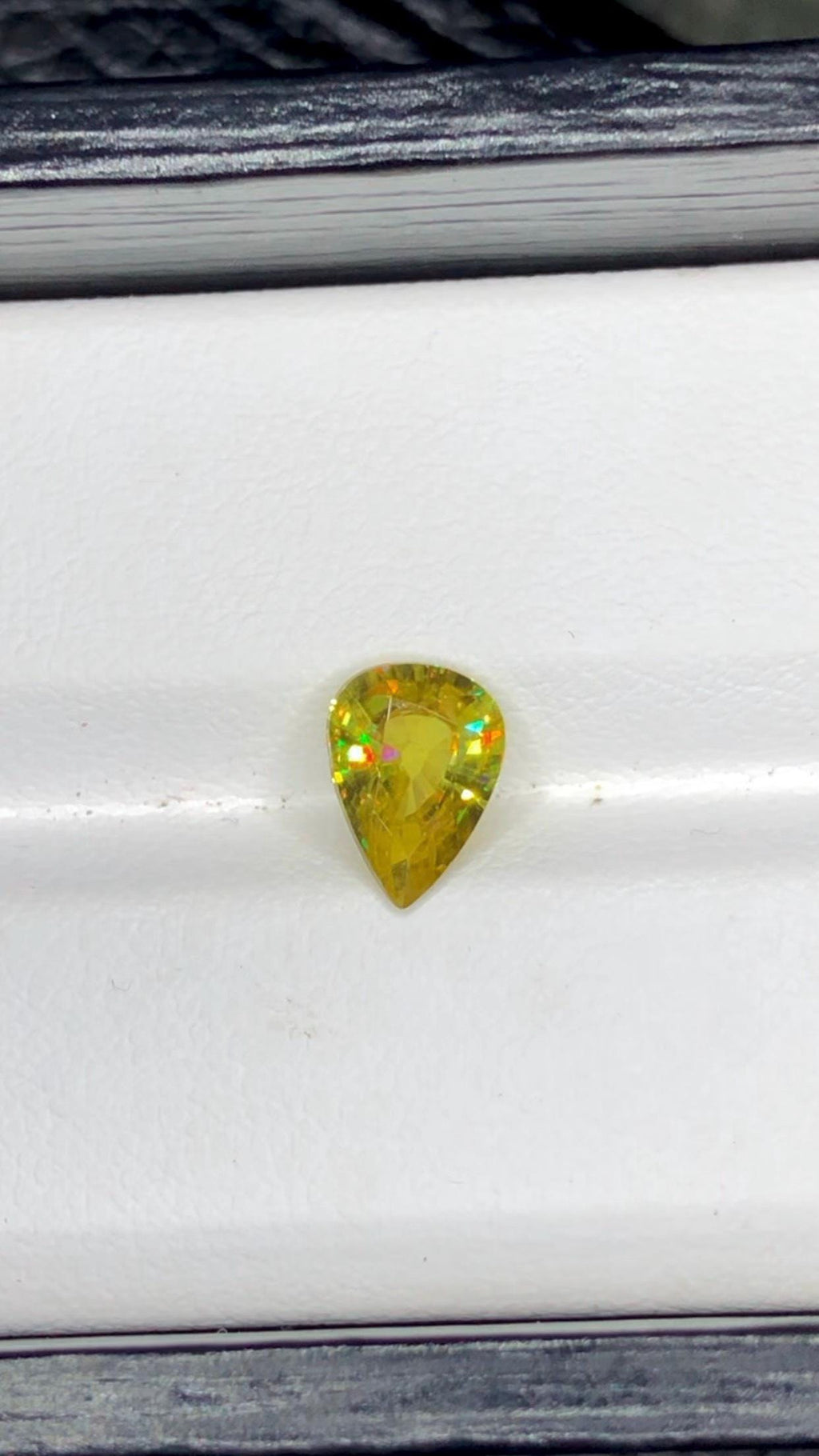 Pear Shape Sphene Gemstone: Natural Faceted Titanite, 1.30 CT