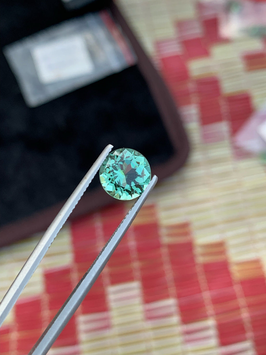 Seafoam Green Tourmaline Gemstone: Round Cut, Afghanistan Origin (08x08x04 MM)