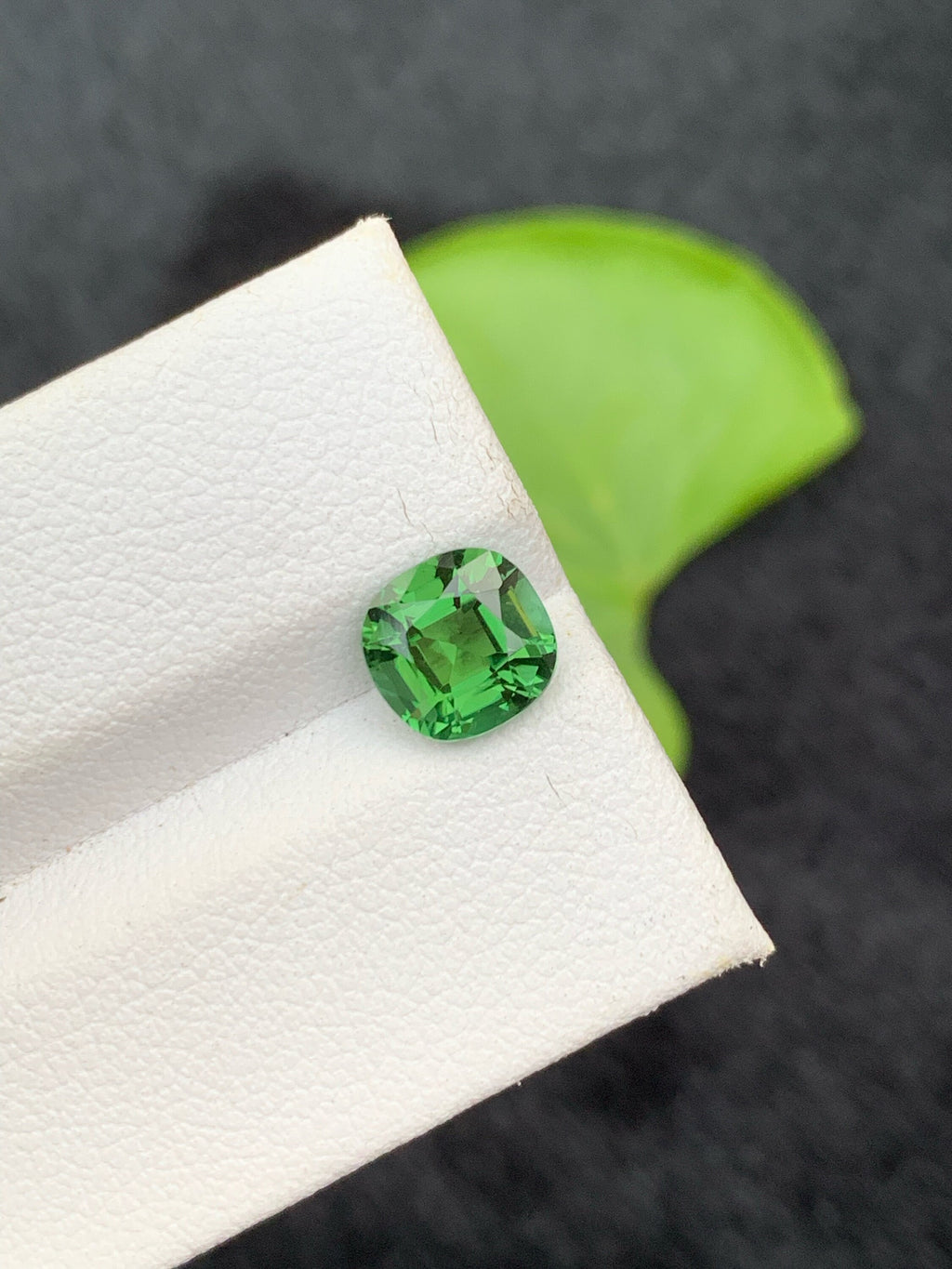 Green Tourmaline Gemstone: 1.60 CT Cushion Cut, Afghanistan