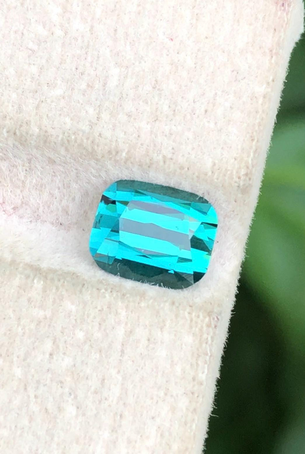 Lagoon Tourmaline 1.55ct Cushion Cut Loose Gemstone from Afghanistan