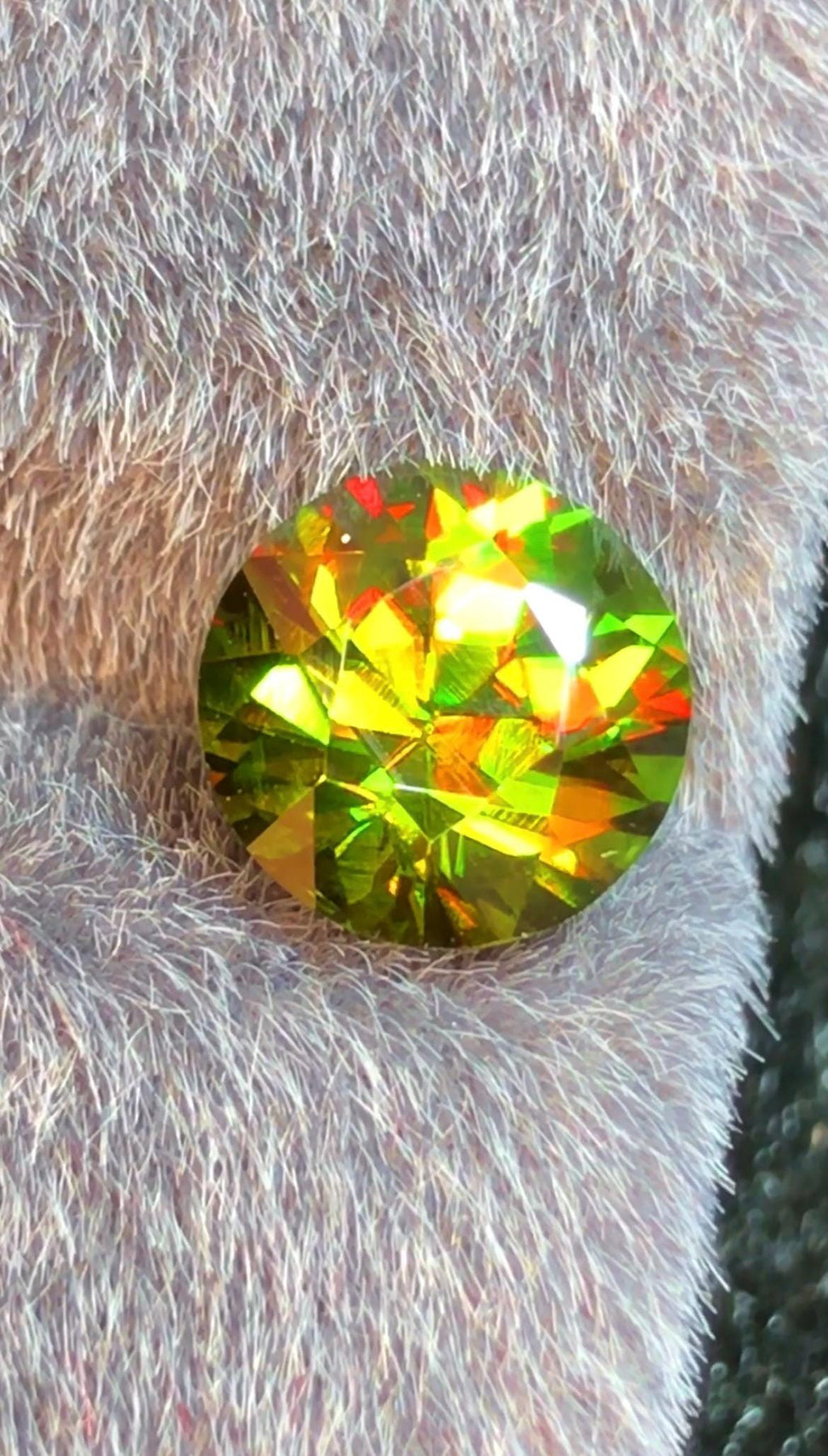 Green Sphene 2.15 ct Round Cut Green Gemstone from Skardu Pakistan