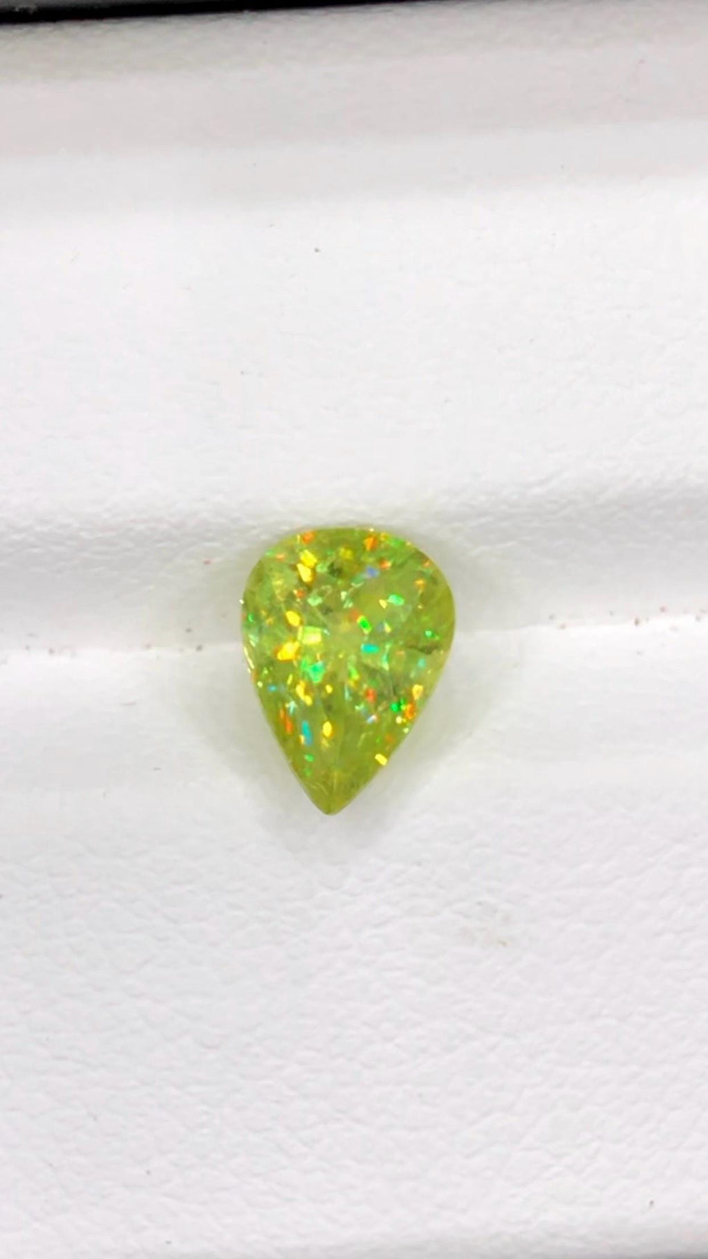 Pear Shape Sphene Gemstone: Natural Titanite, 1.60 CT