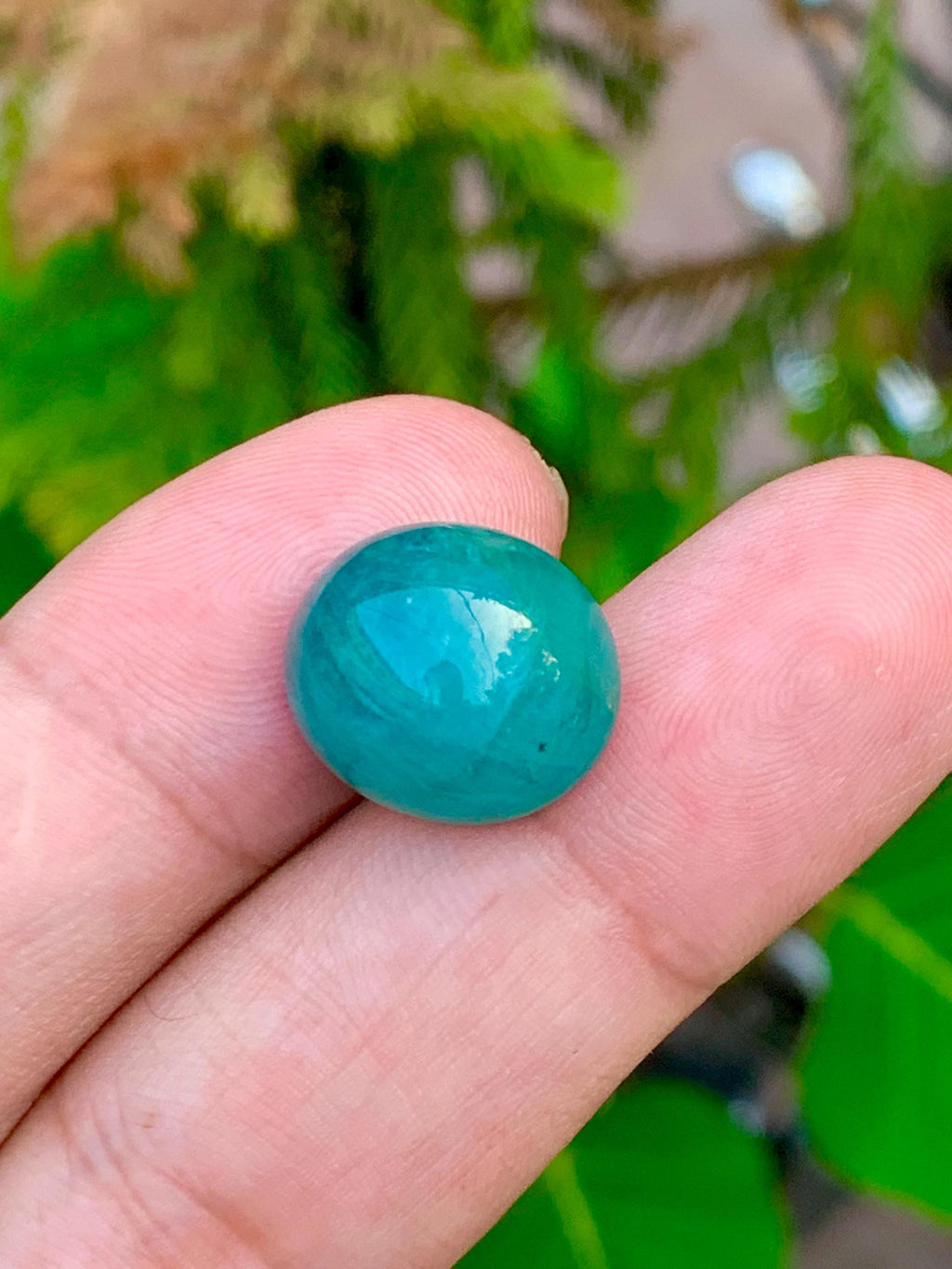 Grandidierite Cabochon: Rare Bluish-Green Gemstone, Madagascar Origin, 17.45 CT