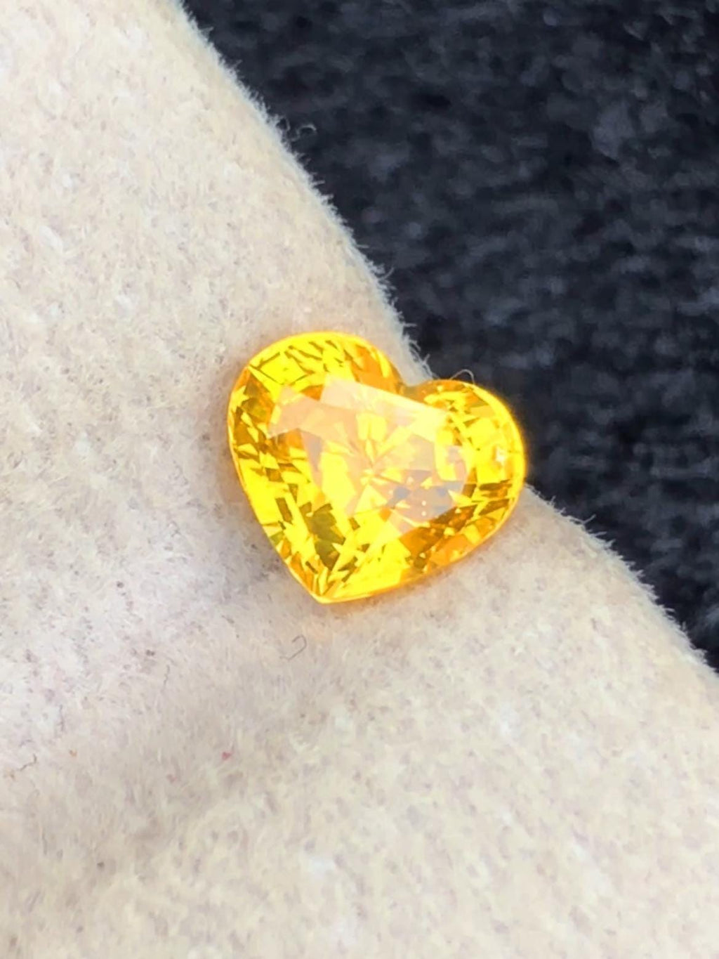 Yellow Sapphire 1.11ct Heart Cut • Vibrant Sri Lankan Gem