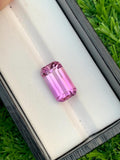 Vivid Pink Kunzite Gemstone: 11.05ct Emerald Cut, Afghanistan Origin