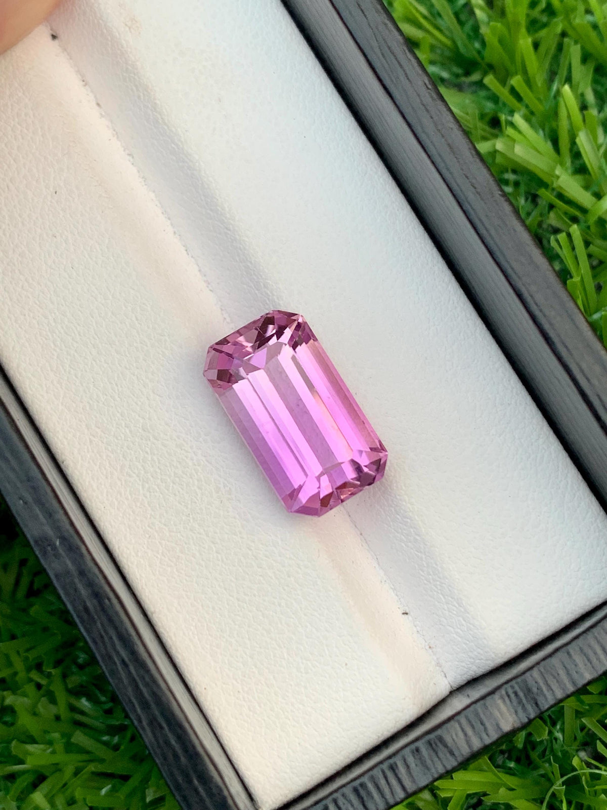 Vivid Pink Kunzite Gemstone: 11.05ct Emerald Cut, Afghanistan Origin