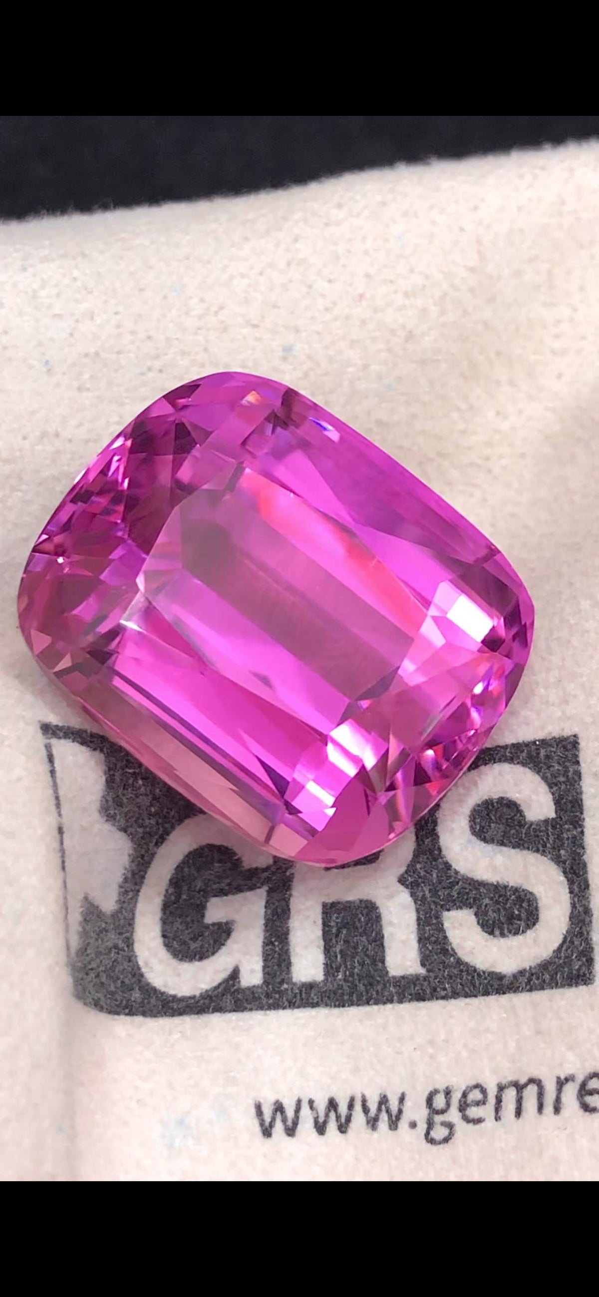 Natural Pink Kunzite Cushion Cut Gemstone – 91 Carats from Afghanistan