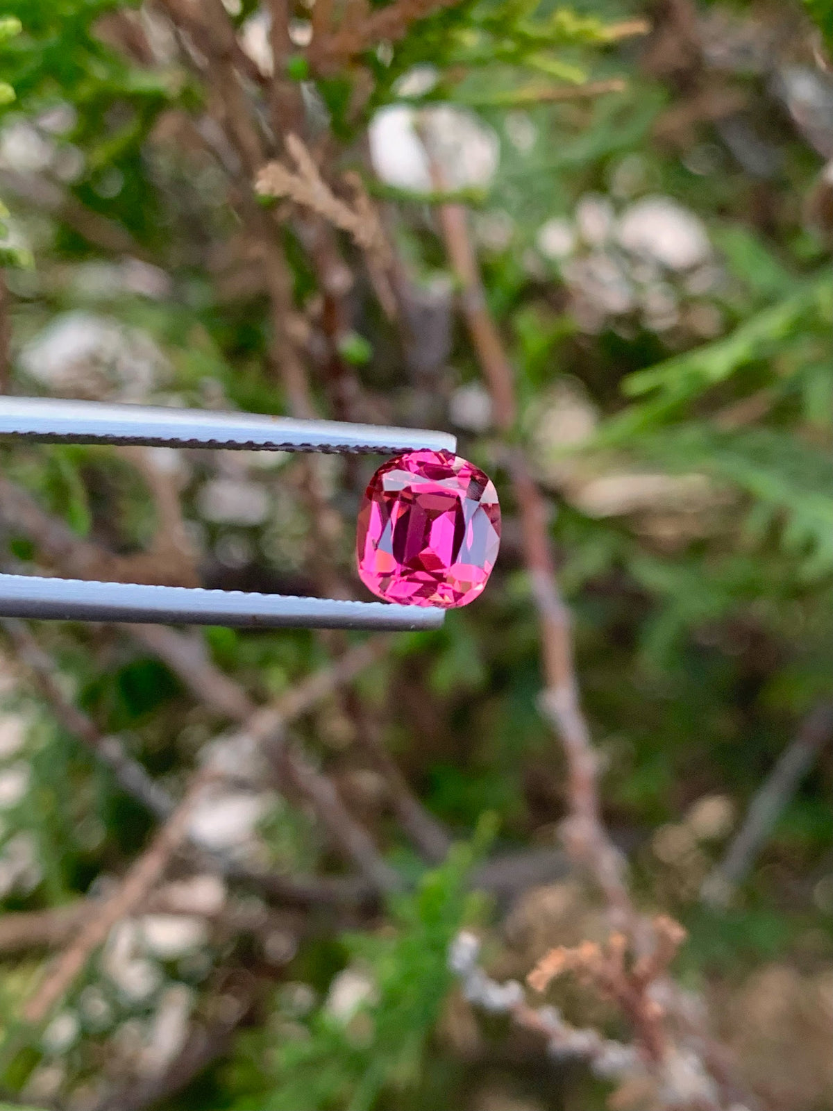 Pink Tourmaline Gemstone: 1.45 CT Cushion Cut, October Birthstone