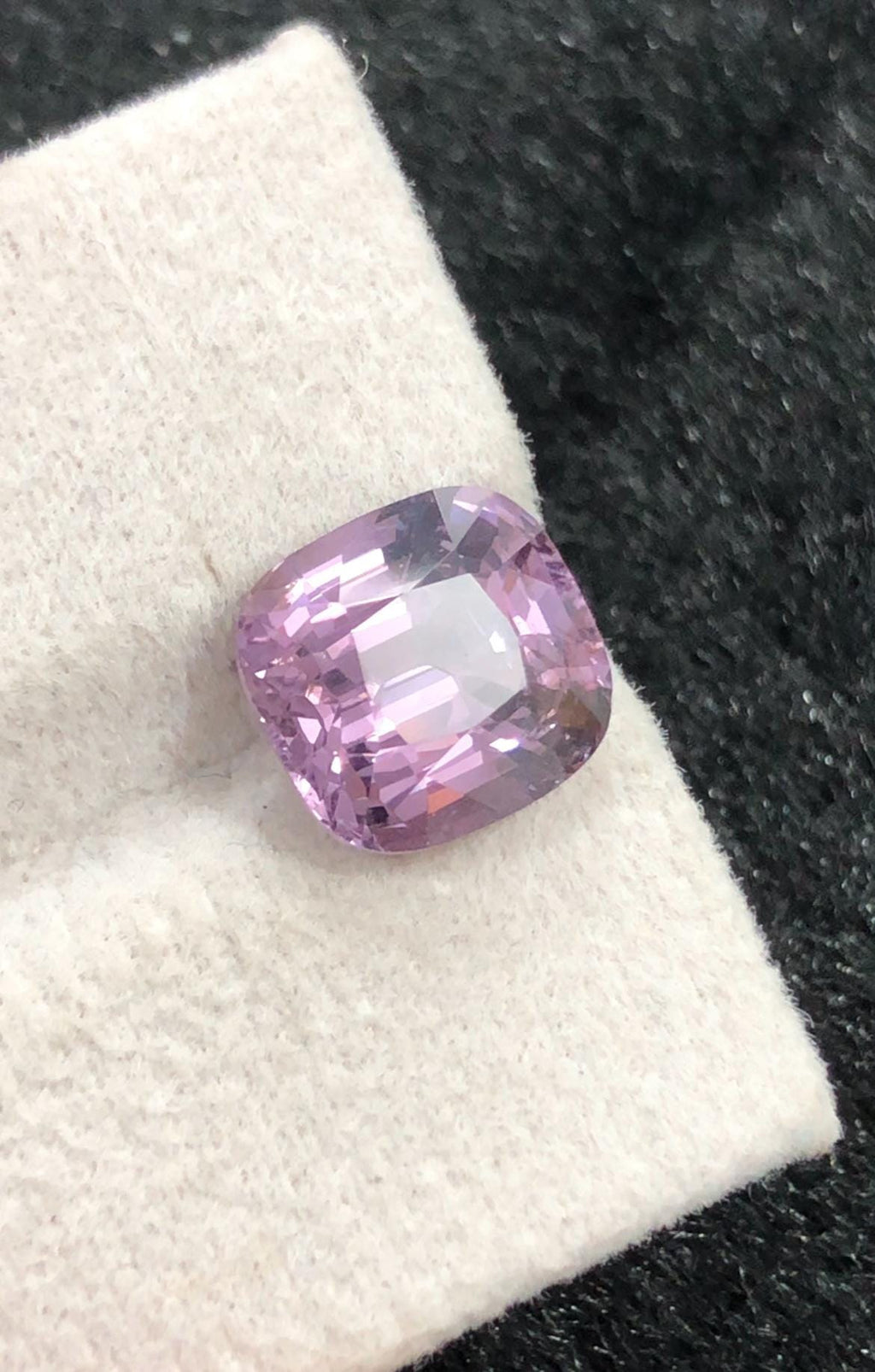 Purplish Pink Spinel Gemstone: 4.14 Ct Cushion Cut From Tanzania